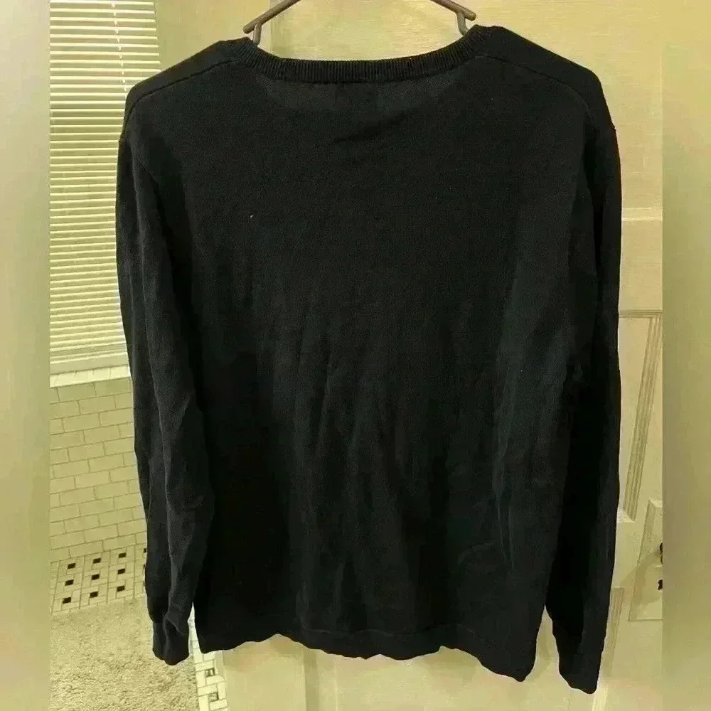 J. crew 100% cotton navy blue crewneck sweater size‎ large